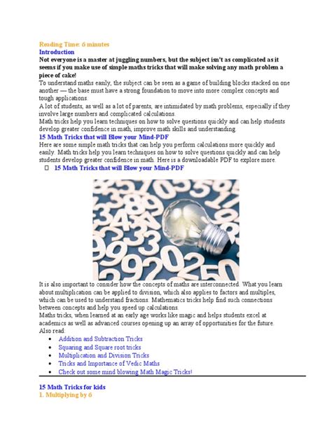 Image result for Quick Math Tricks PDF