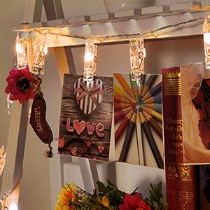 Buy Lexton 10 Photo Clips Fairy String Light Battery Powered (2AA ...