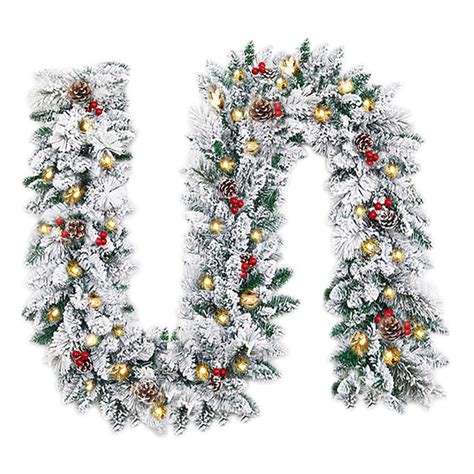 Amazon.com: Christmas Garland with Lights,Prelit Xmas Garlands with ...
