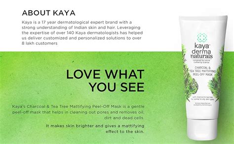 Buy Kaya Clinic Charcoal & Tea Tree Mattifying Peel-Off Mask, Clean ...
