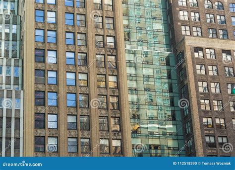 Street Perspective New Yorker Buildings. Stock Photo - Image of office ...
