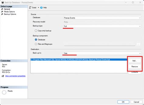 Using SQL to Schedule Backups 的图像结果