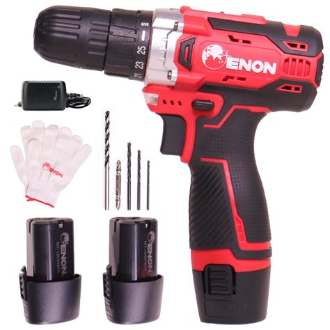 Enon 12V Cordless Drill Machine for Home Use, Compact Cordless Screw ...