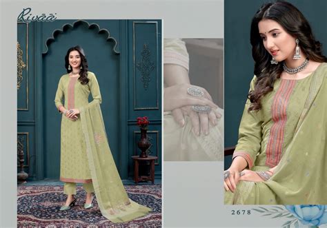 Rivaa Sareena Vol-1 Wholesale Pure Cotton Work Salwar Suits ...