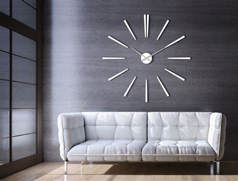 Large Modern Wall Clock White Elegance Huge interior | Etsy | Large ...