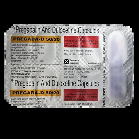 PREGABA D 50/20MG CAPSULE 10'S Price, Uses, Side Effects & Substitutes ...