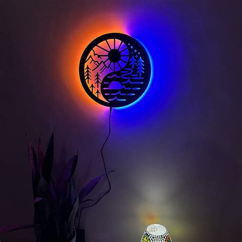 Wooden Neon Feng Shui Wall Décor Light | Home Decor for Living Room