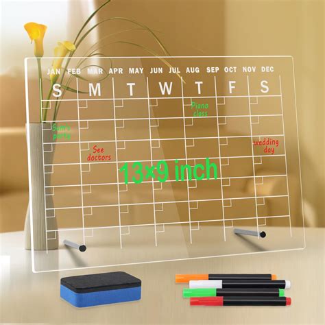 Amazon.com : Windspeed Acrylic Dry Erase Board with Stand for Desk ...