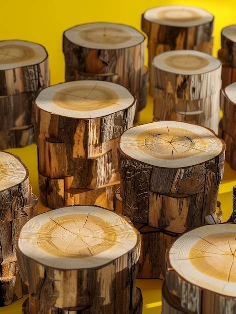 3D-Rendering von Holzstämmen | KI-generiertes Bild