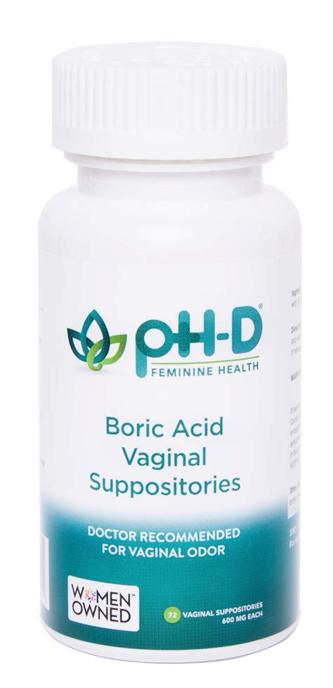 pH-D Feminine Health, Boric Acid Vaginal Suppositories, 72ct - Walmart.com