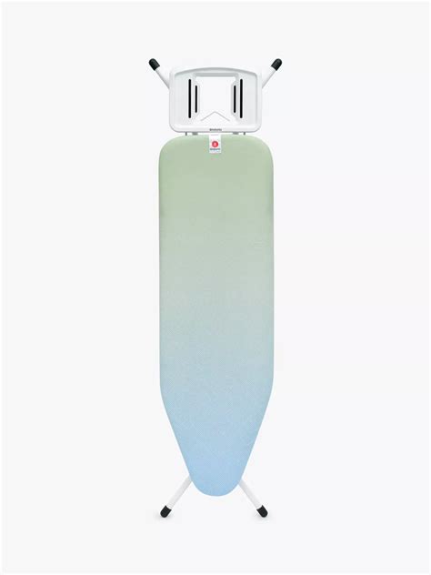 Brabantia Ironing Board B, 124 x 38cm, Solid Steam Iron Rest, Soothing Sea