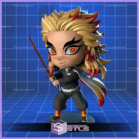 Kyojuro Rengoku Nendoroid STL Files from Kimetsu no Yaiba 3D Model ...