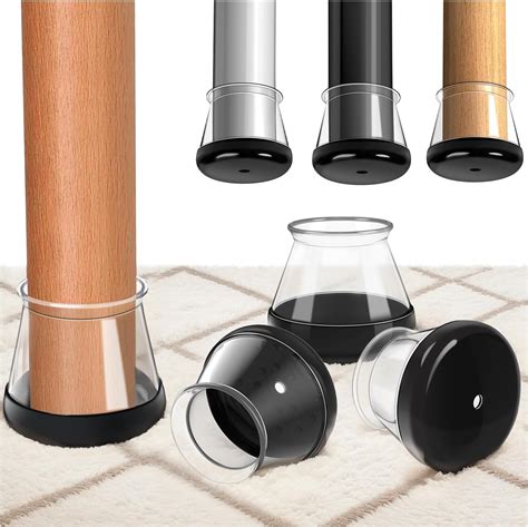 GICUNK 28Pcs Chair Leg Sliders for Carpet, Round Chair Glides ...