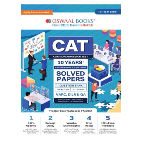 CAT 10 Years' Solved Papers Question Bank ( VARC, DILR & QA ) | Oswaal ...