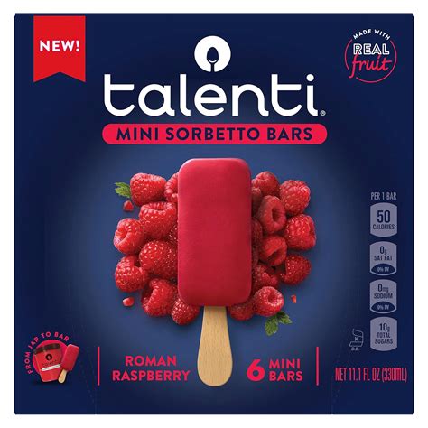 Amazon.com: Talenti Mini Sorbetto Bar Roman Raspberry 6 count Dessert ...