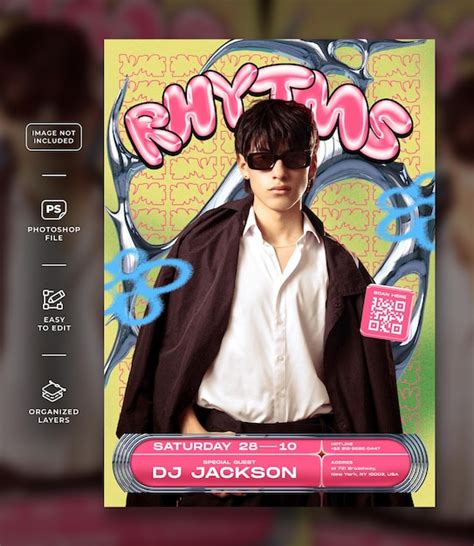 Psd club night party flyer a4 template | Premium PSD