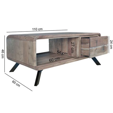 Buy Solid Wood INDIANA Dusk Coffee Table with Drawer Online | New ...
