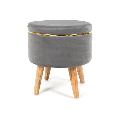Plain Wooden Ottoman Stool | ThreadVibe Living