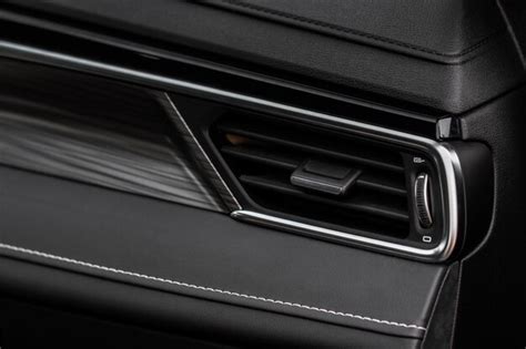 Car air conditioning close up view. the air conditioner flow inside the ...