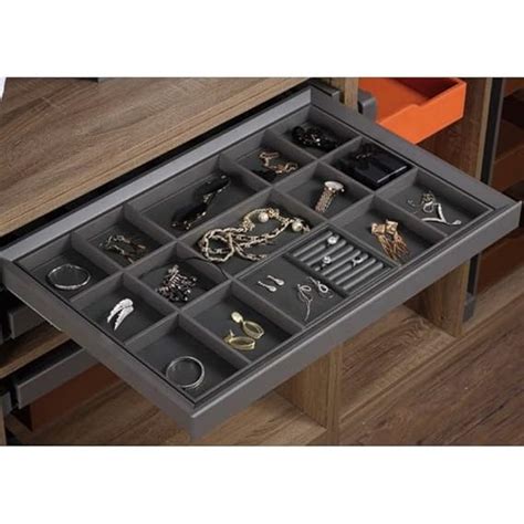DBR Wardrobe Pull Out Soft Close Jewelry Organizer Box -900 mm GRAY ...