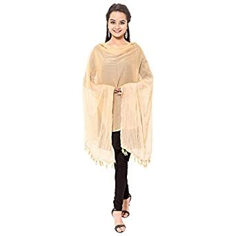 Buy Zaributi Zari border Multicoloured Chiffon Pom Pom Dupattas at ...