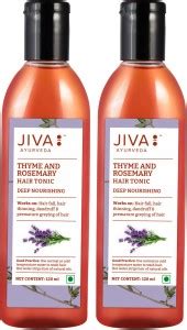 JIVA AYURVEDA Thyme & Rosemary Hair Tonic - Scalp Cleansing Formula ...
