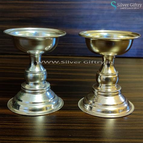 German Silver Tube Devdas Deepam 4" – Silver Giftry