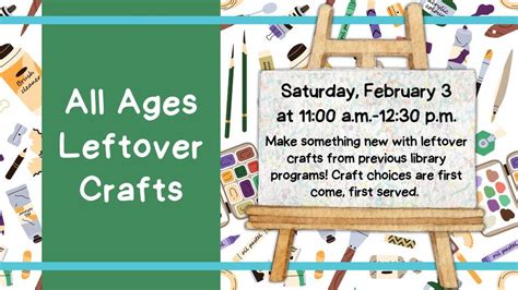All Ages Leftover Crafts, Safety Harbor Public Library, 3 February 2024 ...