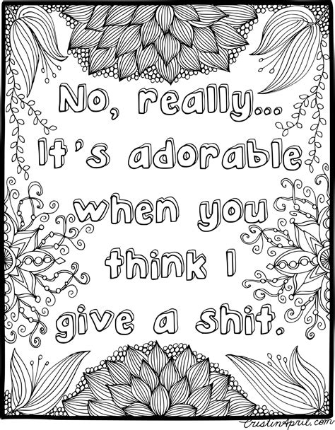 Swear Word Coloring Pages Printable - Printable Paper Crafts