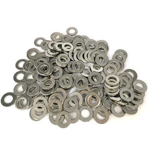 M8 Flat Washer, 304 Stainless Steel, 8mm ID, 16mm OD, 1.6mm Thickness ...