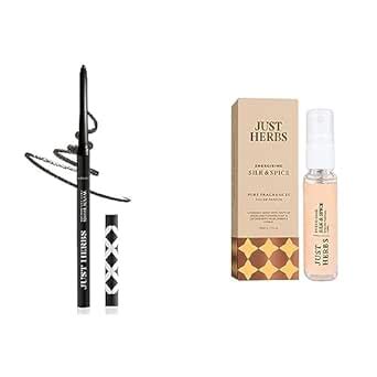 Just Herbs Retractable 2 In 1 Herbal Pencil Eyeliner + Kajal - Black 0 ...