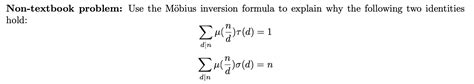 Image result for Möbius Inversion Formula Applications