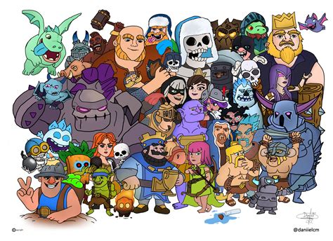 Póster personajes Clash Royale | Clash royale, Clash royale drawings ...