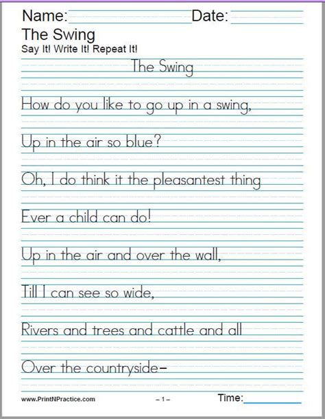 Image result for Hand Writing Worksheets.com