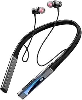 iFAST Digital Display Bluetooth 5.4 Wireless Neckband Earphone with Mic ...