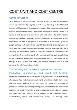 Classification OF Costs - CLASSIFICATION OF COSTS The different bases ...