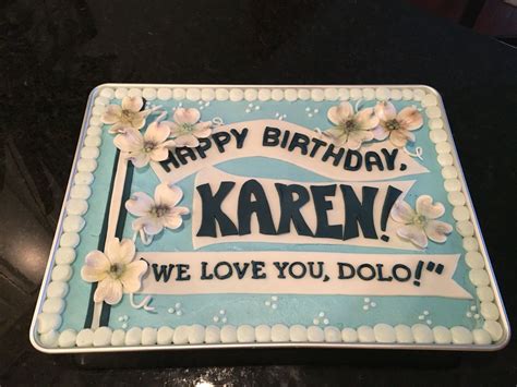 Happy Birthday Karen Cake