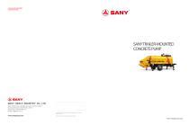 Trailer-mounted concrete pump - HBT6013C-5 - SANY - for construction ...