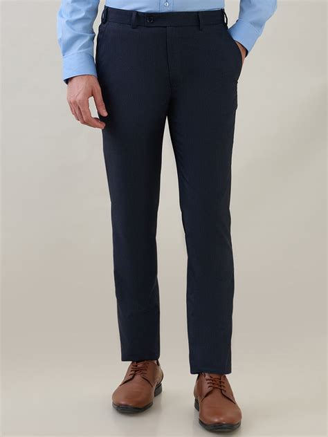 Park Avenue Men Blue Slim Fit Solid Trouser – MyRaymond