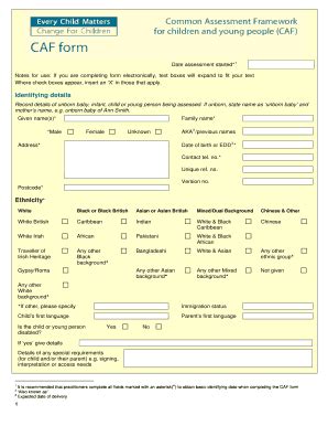 UK Child and Family Assessment Form - Fill Out, Sign & Share Online ...