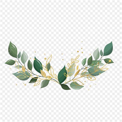 Gold Leaf Plant Decoration
