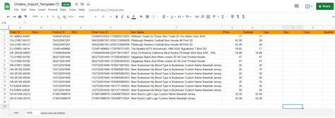 Order Sample CSV File 的图像结果
