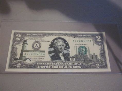 2003 SERIES A $2 Two Dollar Bill, STATE LANDMARK - MASSACHUSETTS ...
