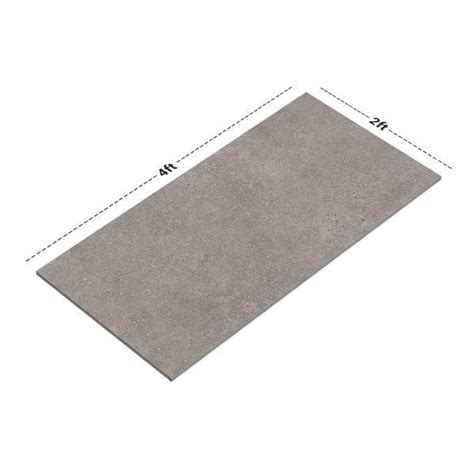 TL 00184 Grey 4 ft x 2 ft Matte Finish Vitrified Wall Tile - 9 mm