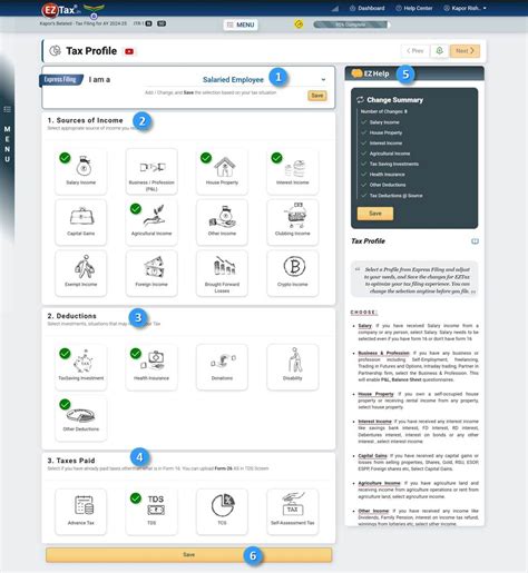 How to select Tax Profile while IT Filing ? | EZTax® Help Center