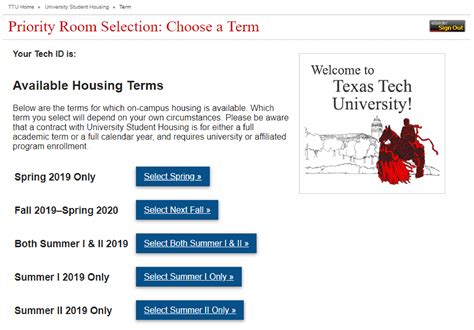 Academic Calendar Texas Tech