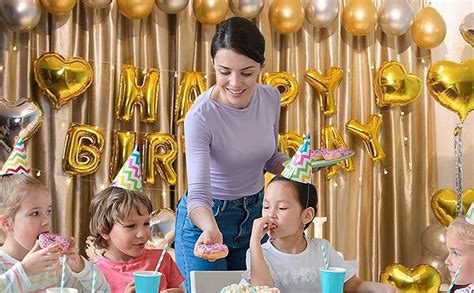 Party Propz Happy Birthday Decoration Kit Combo 57Pcs for Silver and ...