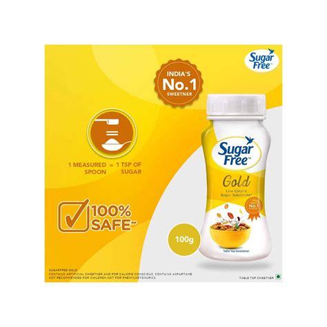 Buy SUGAR FREE GOLD LOW CALORIE SWEETENER JAR - PACK OF 2 (100GM X 2 ...