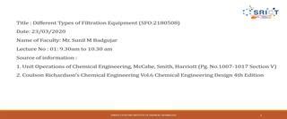 Lecture Notes | SHROFF S. R. ROTARY INSTITUTE OF CHEMICAL TECHNOLOGY