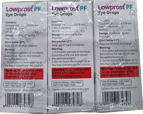 Buy Lowprost Pf 0.01 %W/V Eye Drop (5) Online at Flat 15% OFF | PharmEasy
